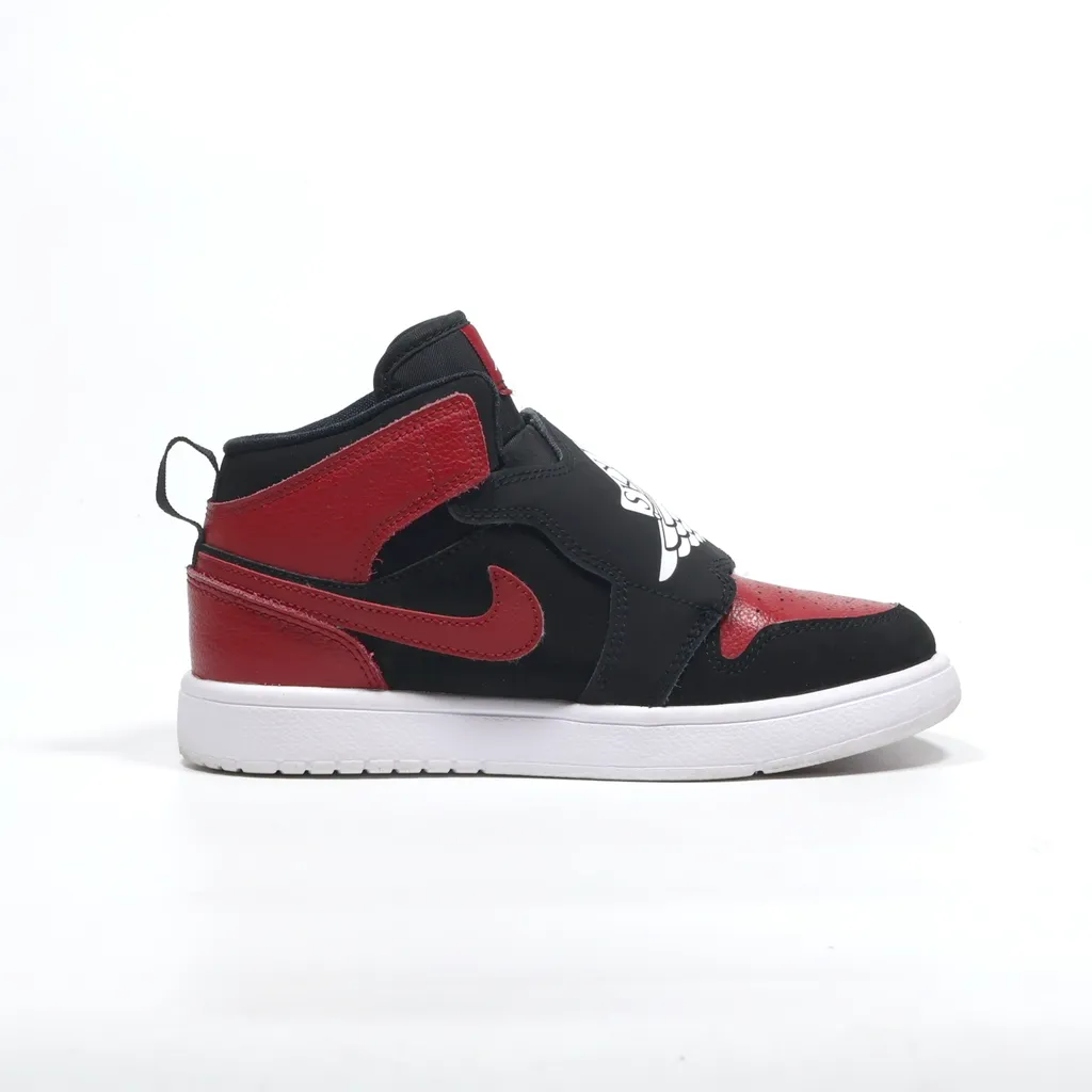 Air Jordan Sky 1 Sneakers Leather Black Color For Kids